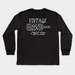 Vintage 1950 Kids Long Sleeve T-Shirt